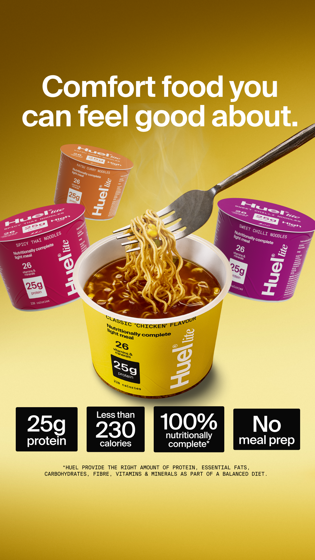 Huel Facebook ad