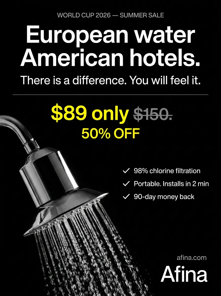 Afina Water Wellness Facebook ad