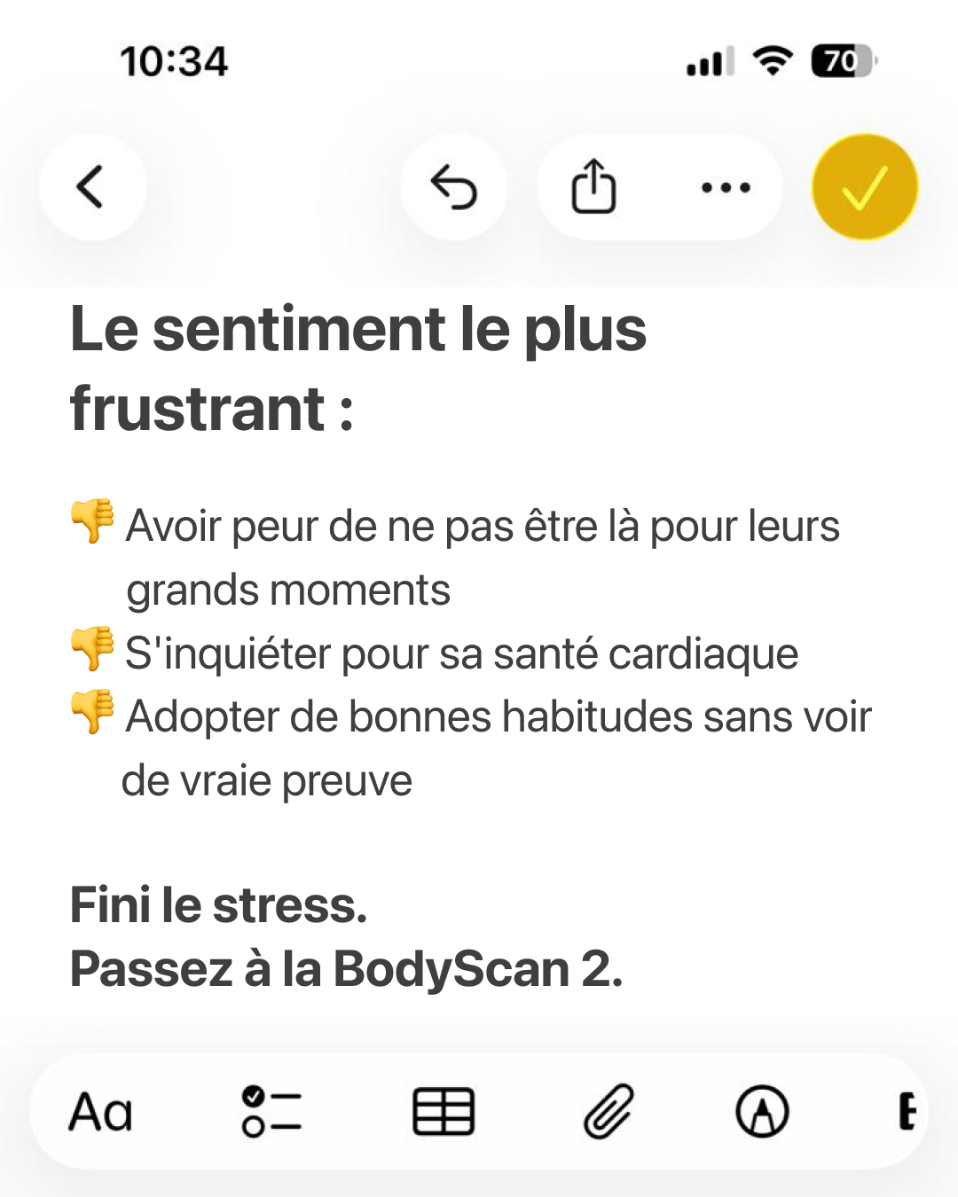 Withings Facebook ad: Votre santé, en 90 secondes.