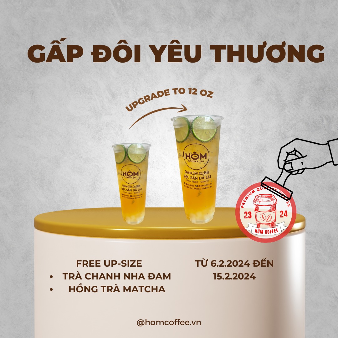 Hôm Coffee & Tea Facebook ad: NĂM MỚI TẾT ĐẾN - HÔM KHAO TỚI…
