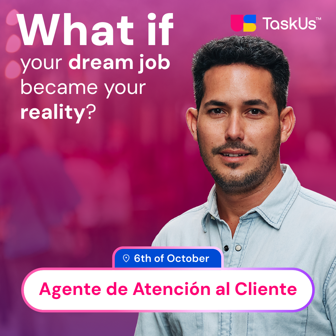 TaskUs Facebook ad: ¡Atención a todos los que hablan español!