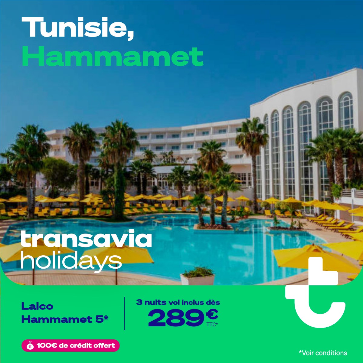 Transavia Facebook ad