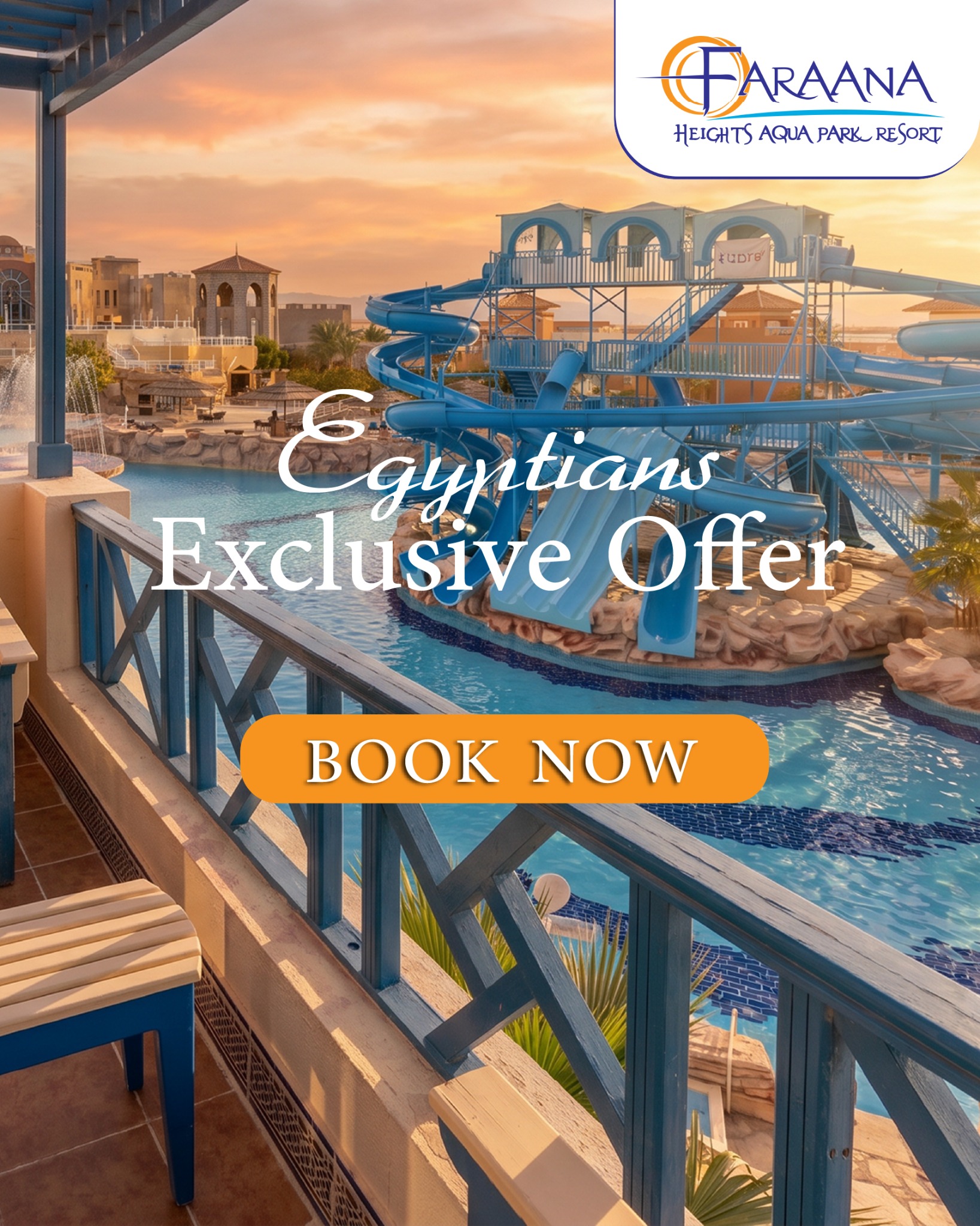 Faraana Heights Aqua Park Resort Facebook ad