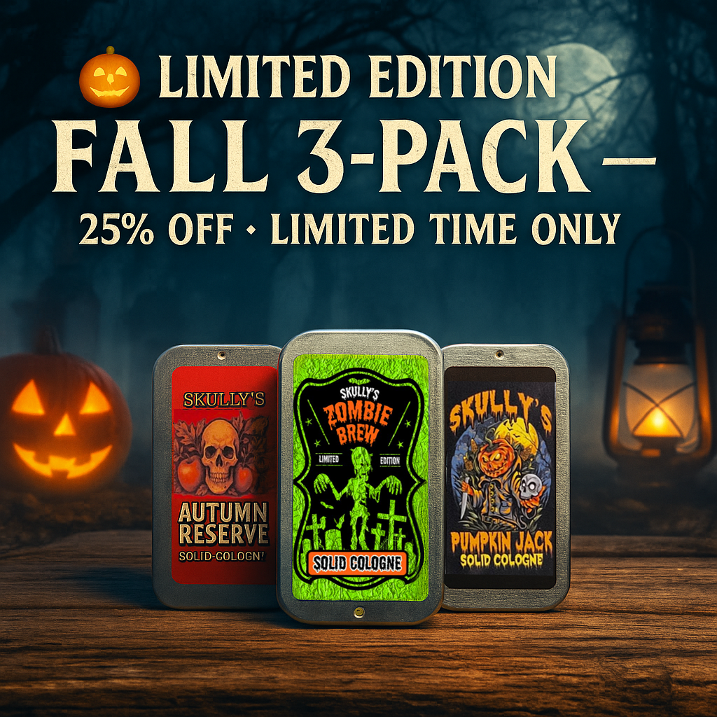 Skullys Ctz Beard Oil Facebook ad: Fall Limited Edition: 3-Pack 25% Off + Free US Shipping