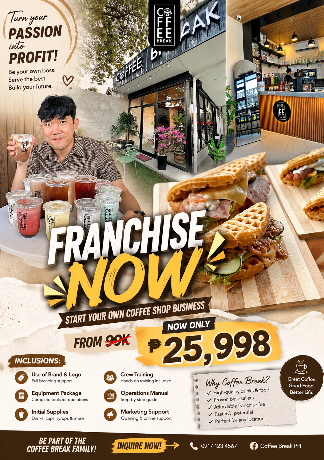 Coffee Break Main Page Facebook ad: ๐๐ญ๐จ๐ฉ ๐จ๐ฏ๐๐ซ๐ญ๐ก๐ข๐ง๐ค๐ข๐ง๐ . ๐๐ญ๐๐ซ๐ญโฆ