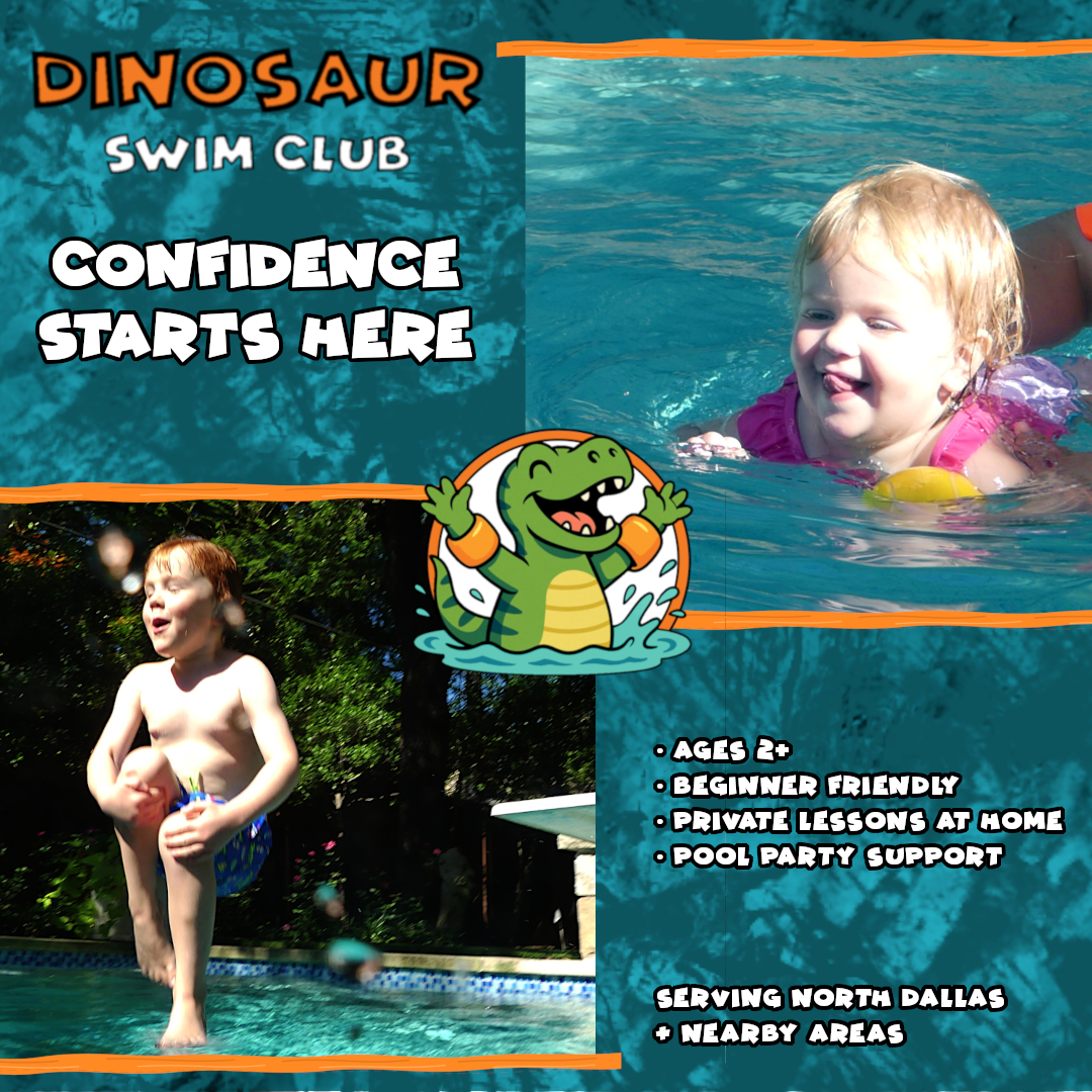 Dinosaur Swim Club Facebook ad from May 31, 2026