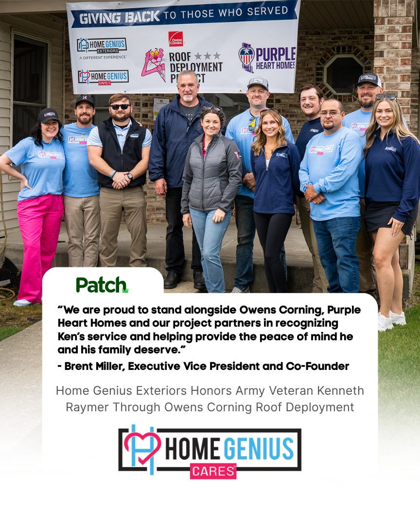 Home Genius Exteriors Facebook ad