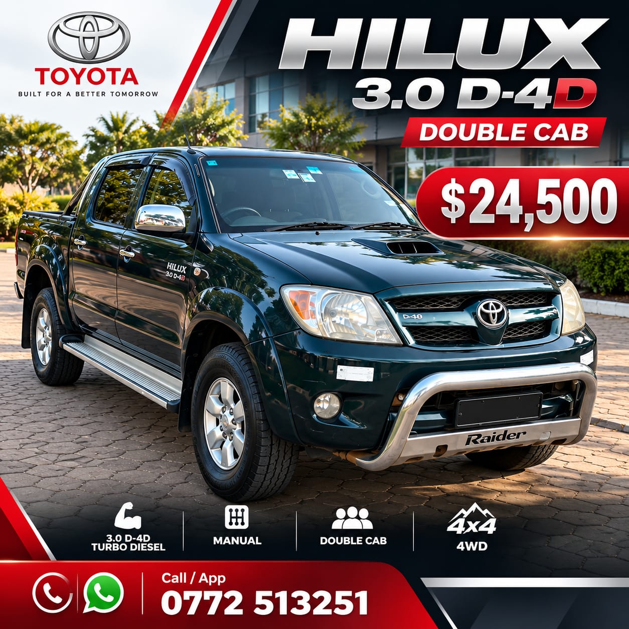 Zimbabwe Online Classifieds Adverts Facebook ad: Hilux 3.0 D4D D/Cab