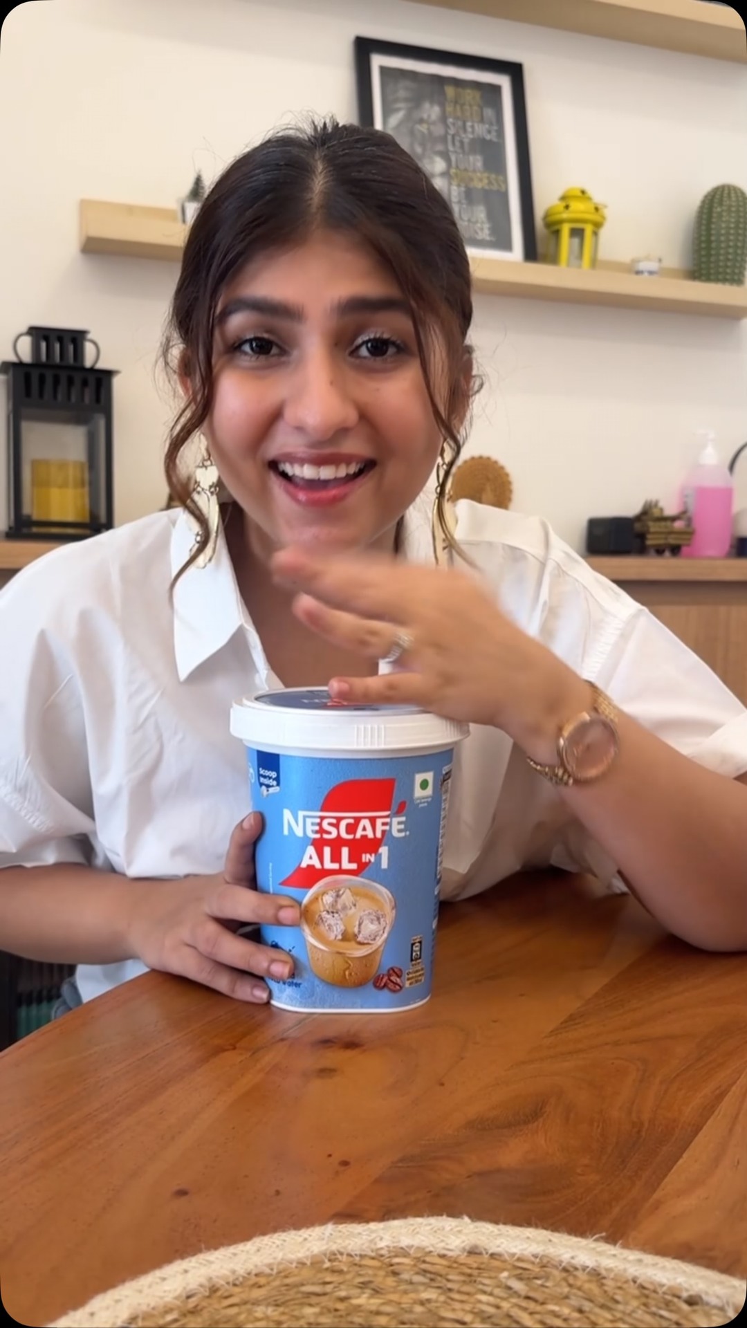 Chandni mimic Facebook ad: Forget the ring, where’s my Nesacafé Frappe?