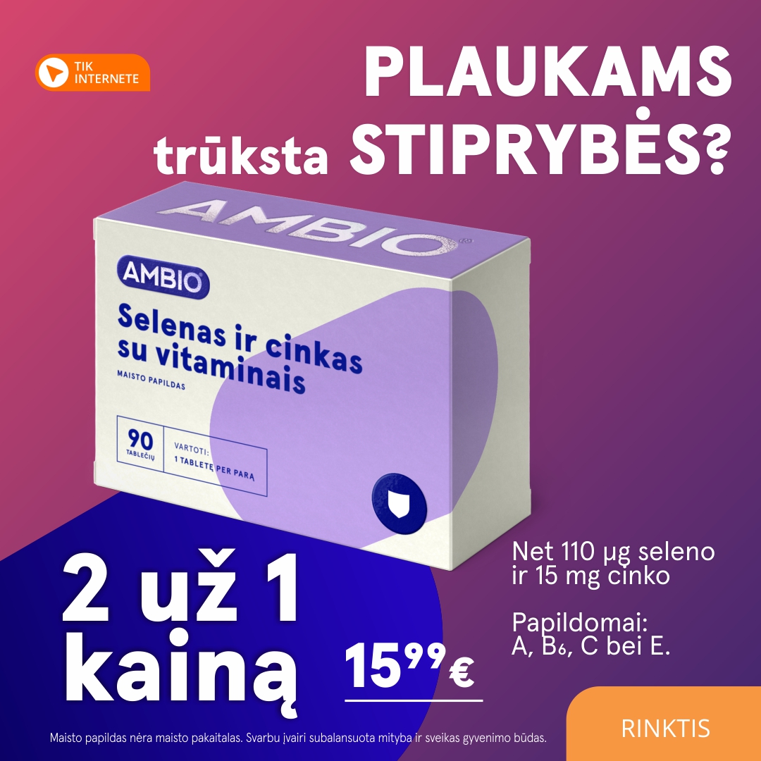 Gintarinė Vaistinė Facebook ad: Seleno ir cinko kompleksas