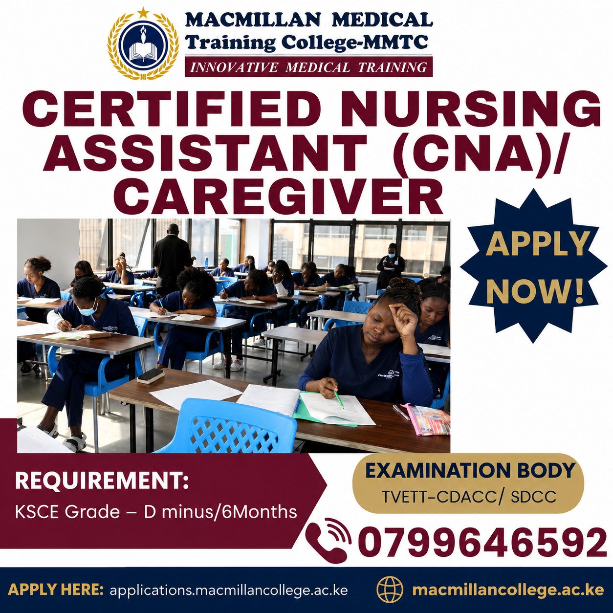 Macmillan Medical Training College- Mmtc Facebook ad
