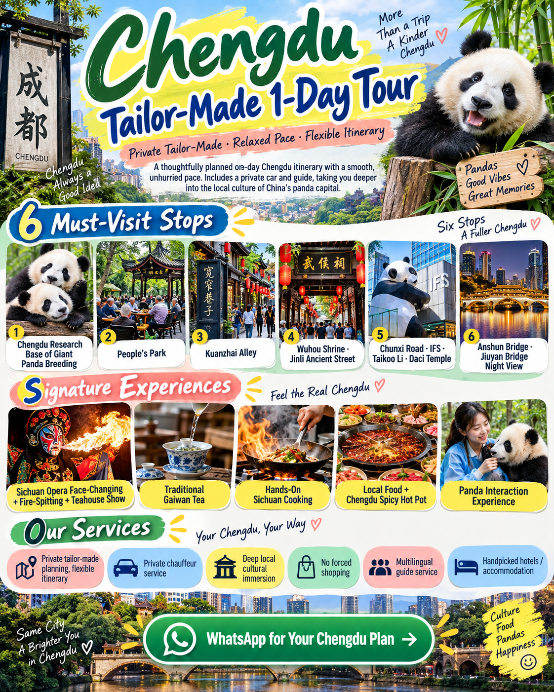 Panda Guide Private Tours Facebook ad: Customize Your Chengdu Day
