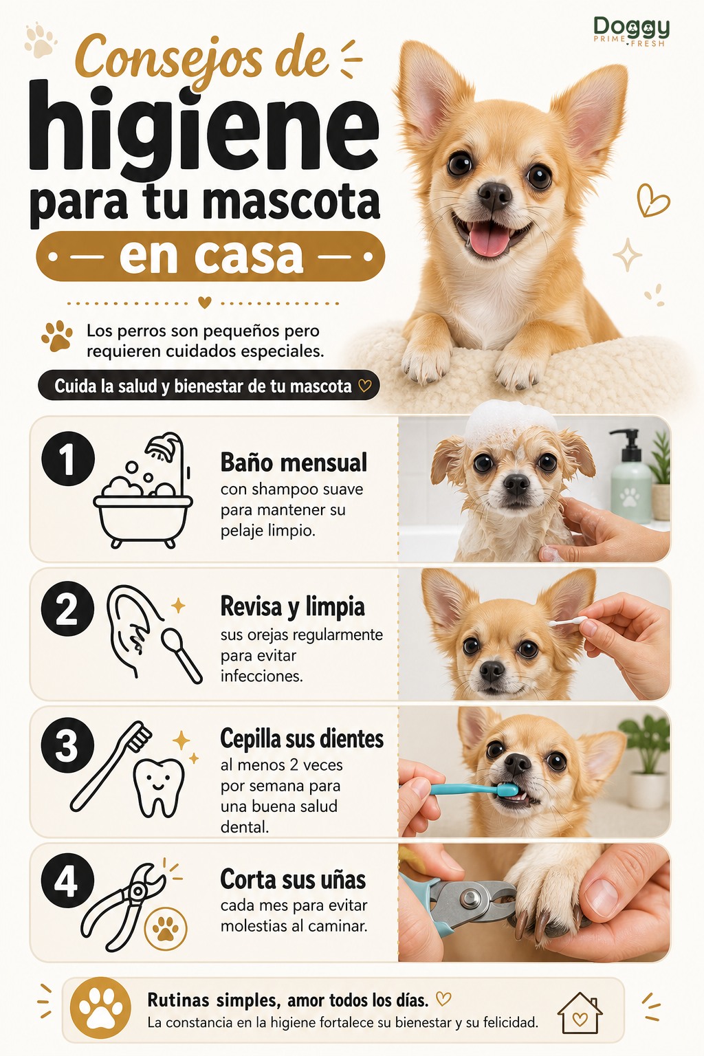 Doggy Prime Fresh Facebook ad: Mantener la higiene de tu Chihuahua es fundamental…