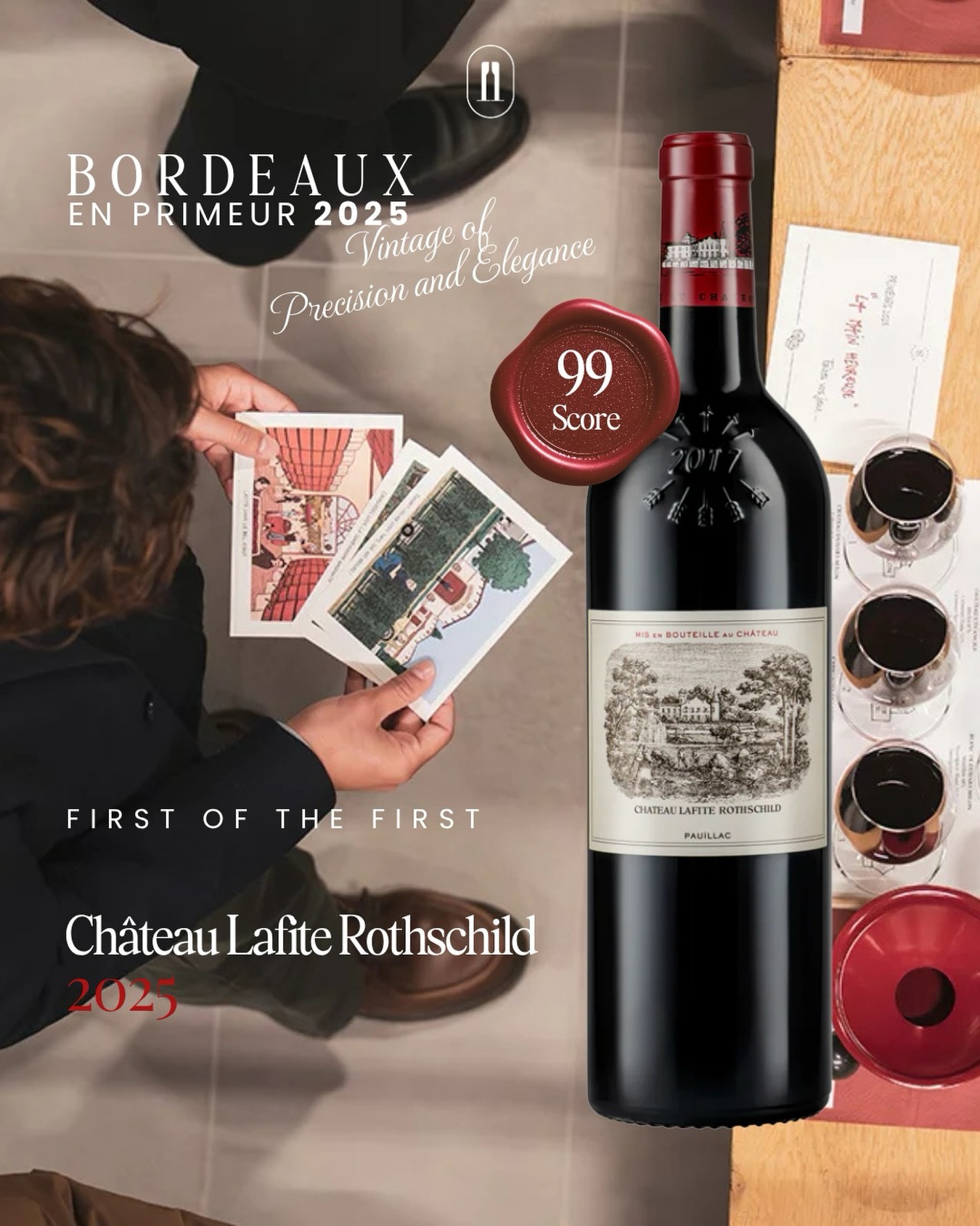 Vintage Cellar Facebook ad: First Of The First @chateaulafiterothschild