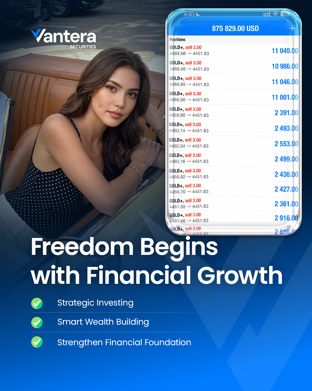 Vantera Securities Facebook ad: TOO BUSY TO TRADE?