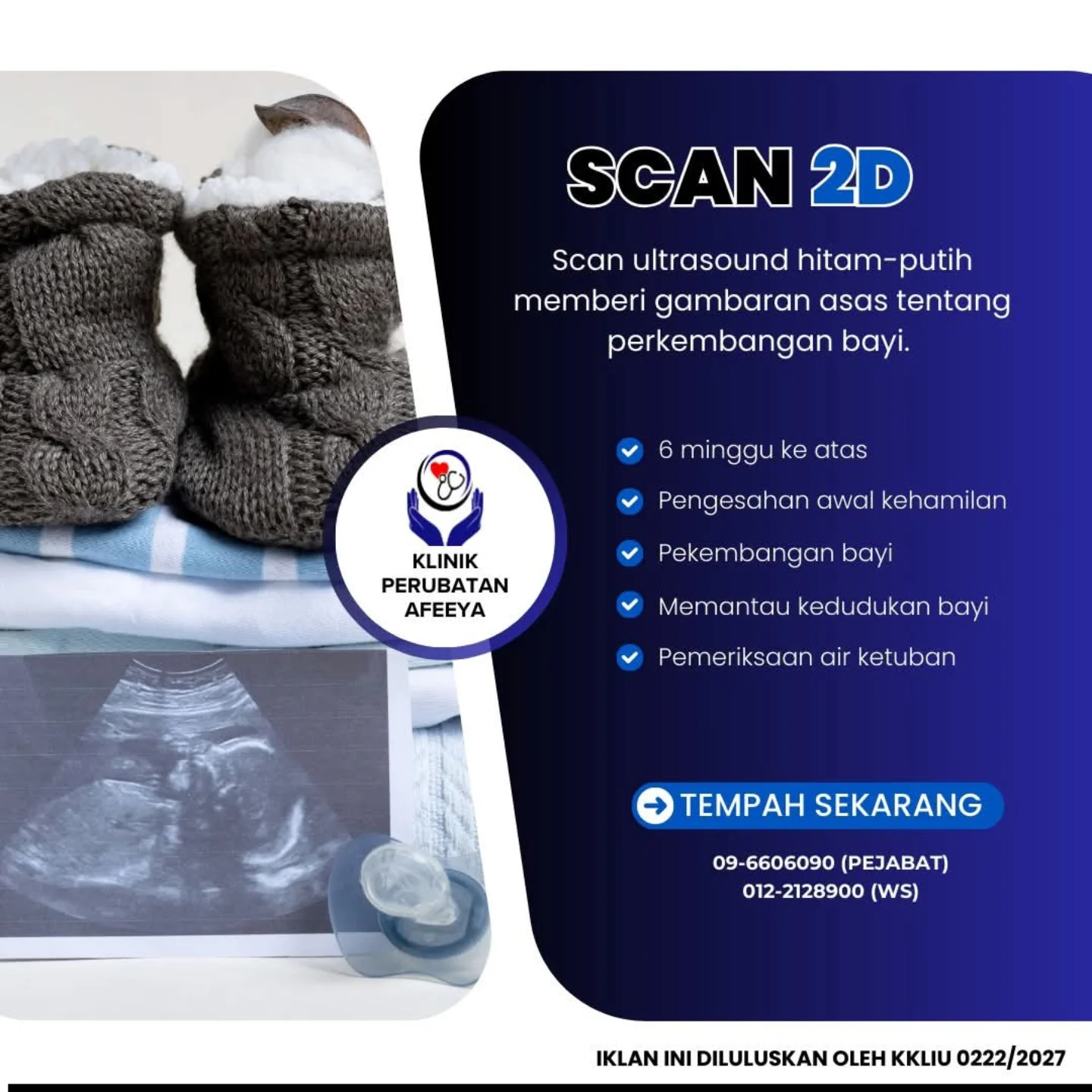 Klinik Perubatan Afeeya, Gong Badak Facebook ad: SCAN ANTENATAL DI KUALA TERENGGANU