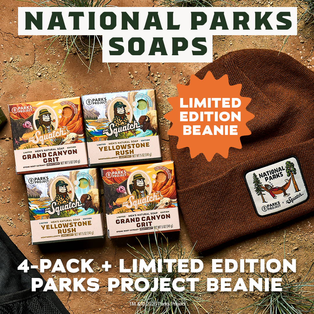 Dr. Squatch Facebook ad: NEW: NATIONAL PARK SOAP