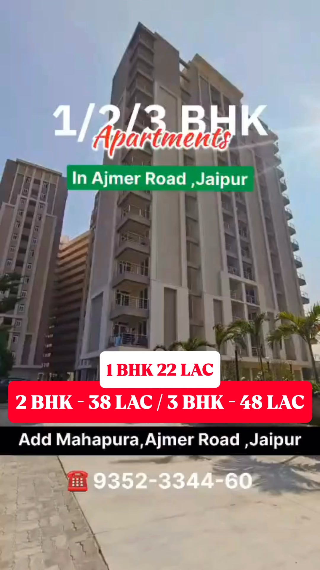 Namo Homes Facebook ad: Get Premium 1/2/3 BHK Flats 22 Lac Onwards Only
