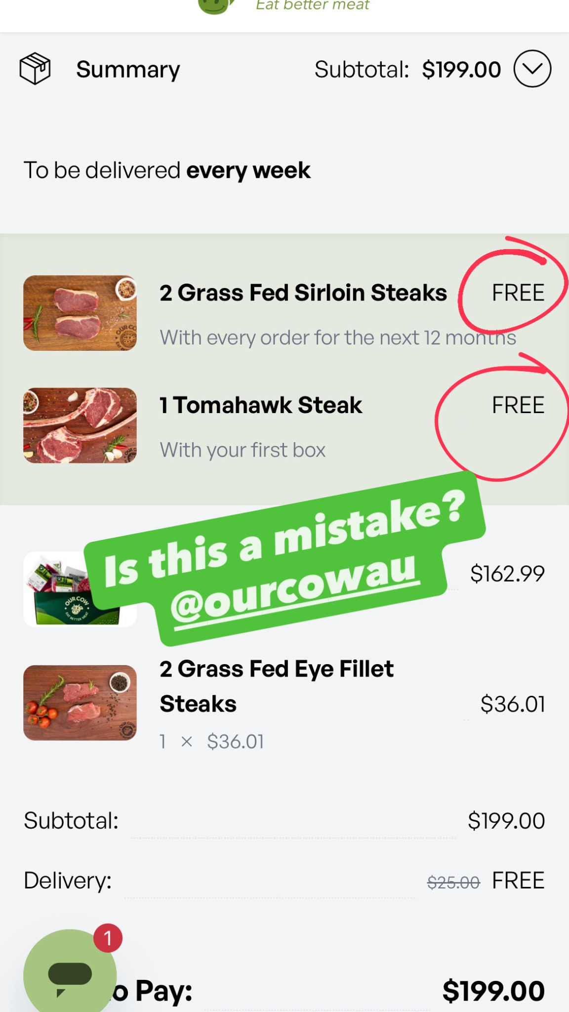 Our Cow Facebook ad