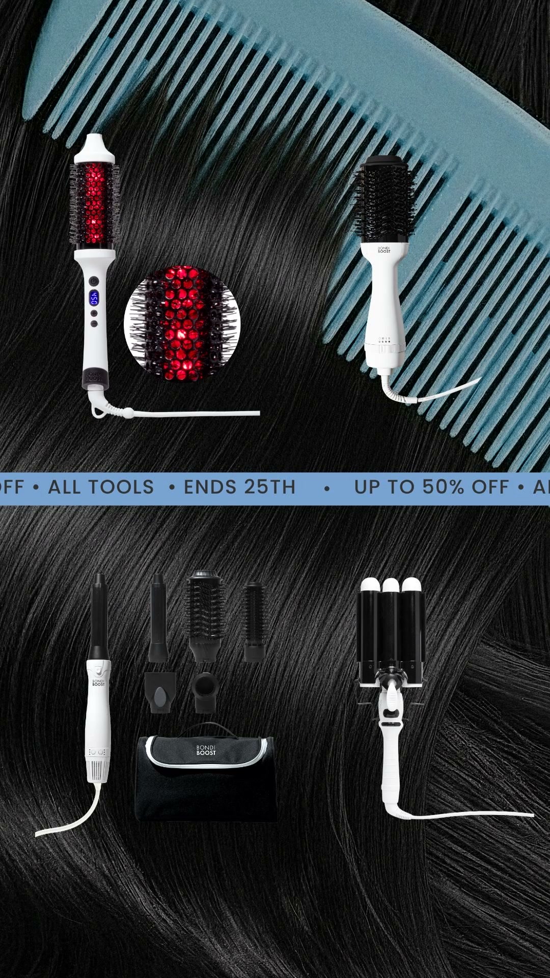 BondiBoost Facebook ad: Up to 50% off