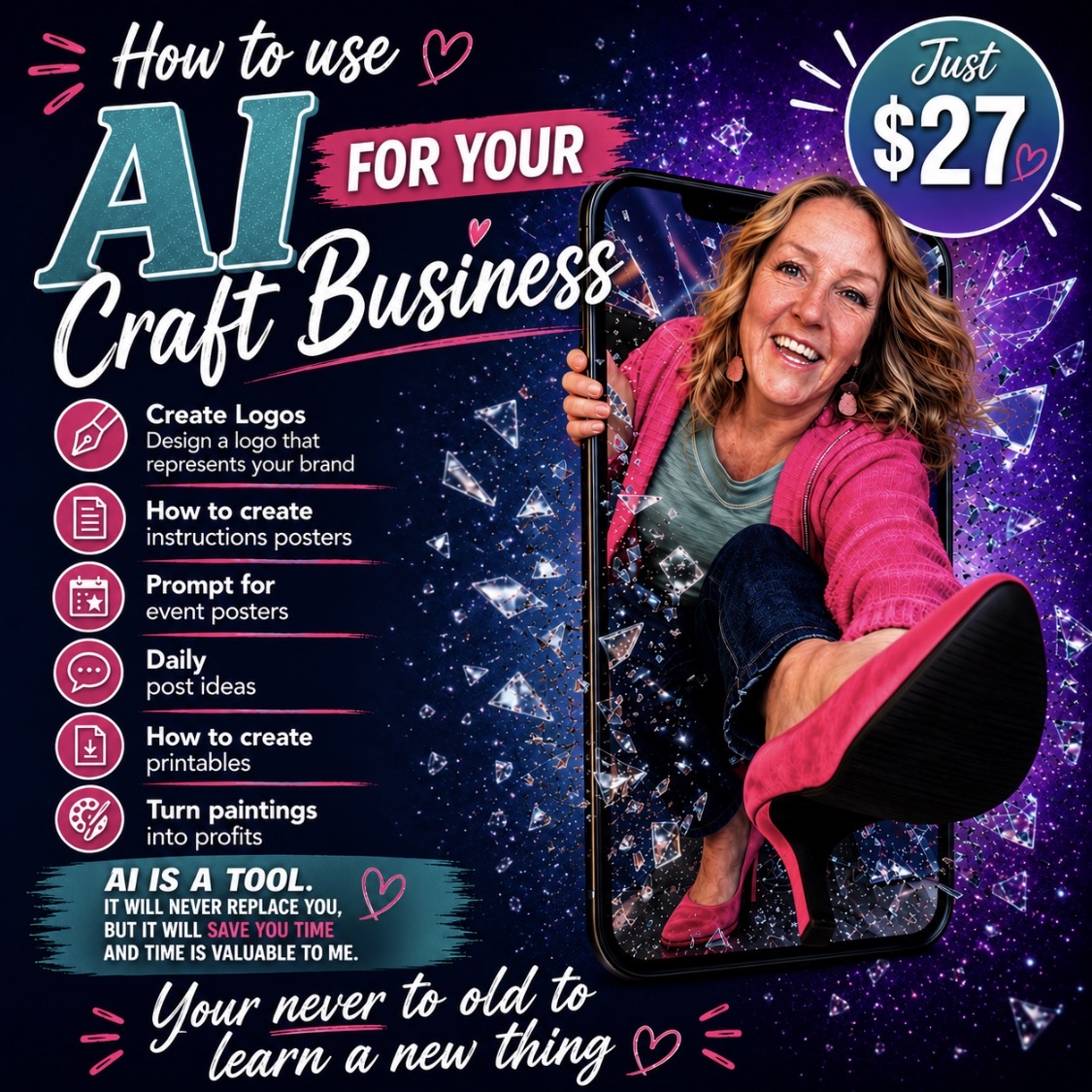 Made With Love Country Crafts by Tracy Facebook ad: AI COURSE