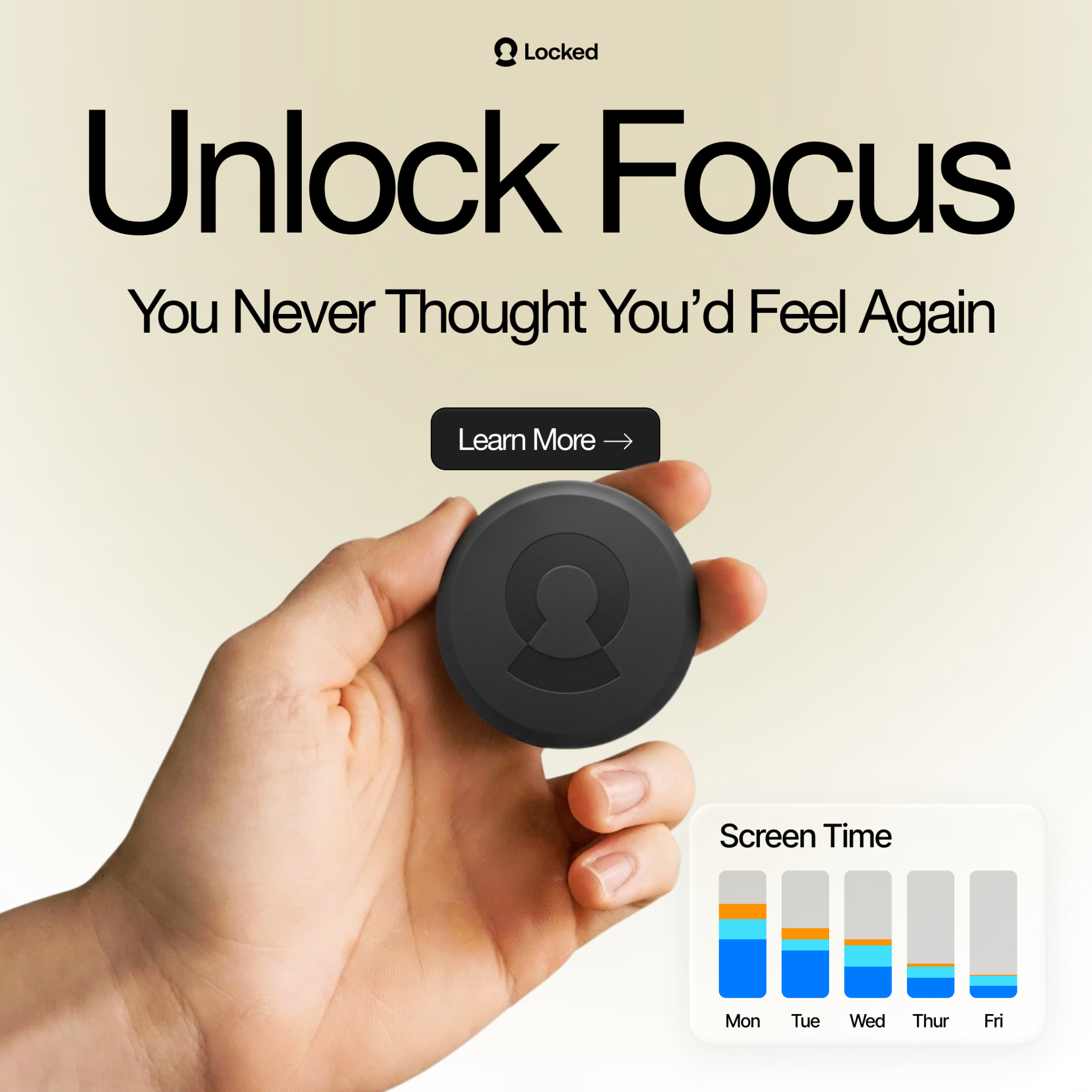 NowLocked - Less Screen Time Facebook ad