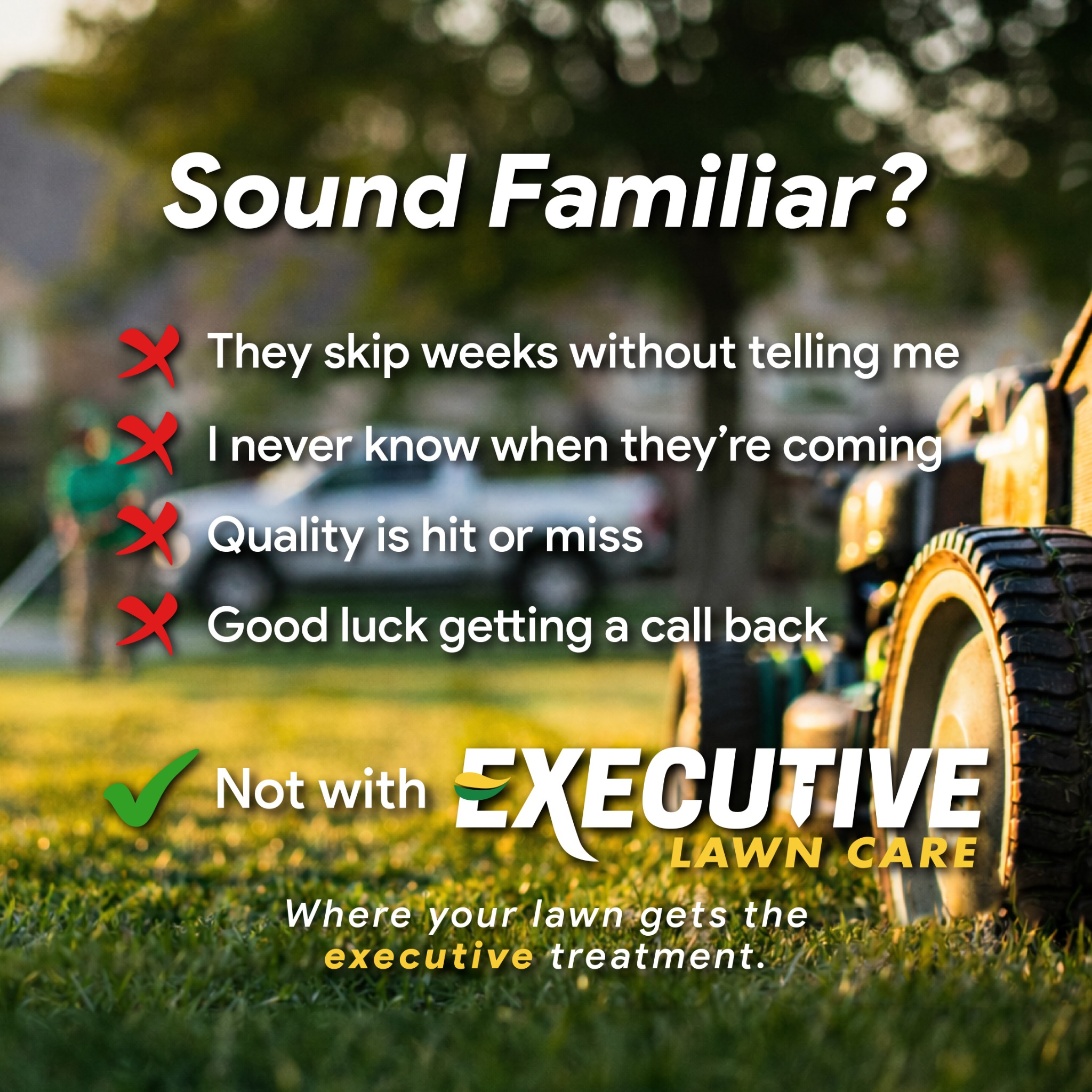 Executive Lawn Care Facebook ad