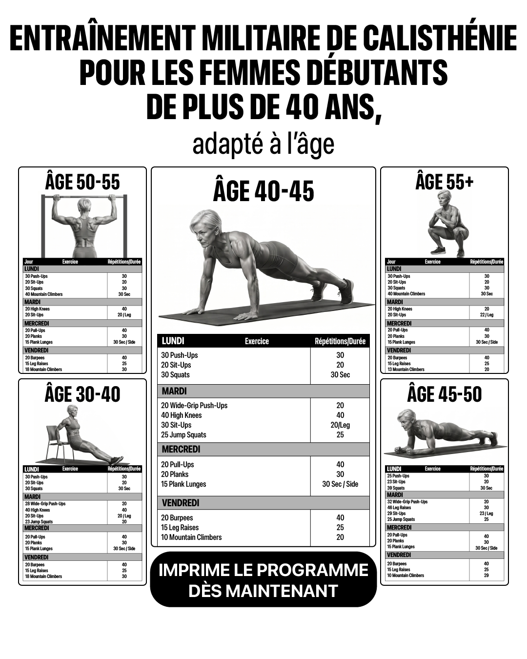 Male Calisthenics Challenge Facebook ad