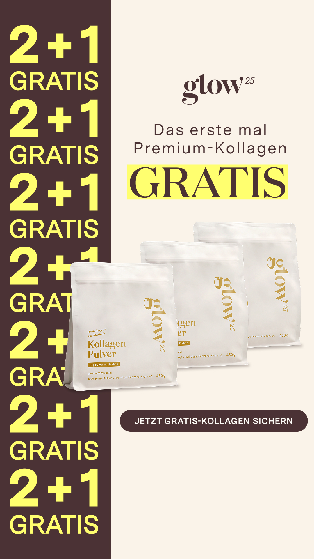 Glow25 - The Collagen Company Facebook ad
