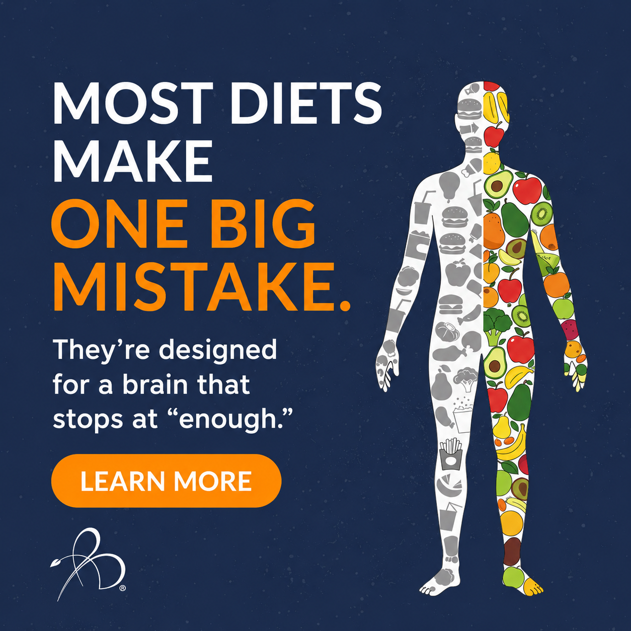 Bright Line Eating Facebook ad: The Two Foods That Keep Cravings Alive