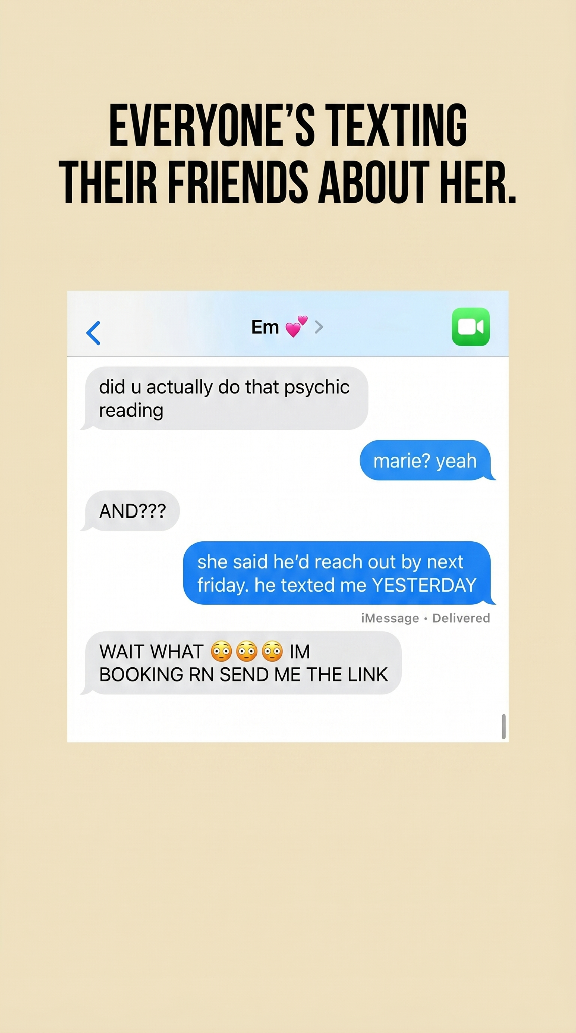 Try Psychic Marie Facebook ad