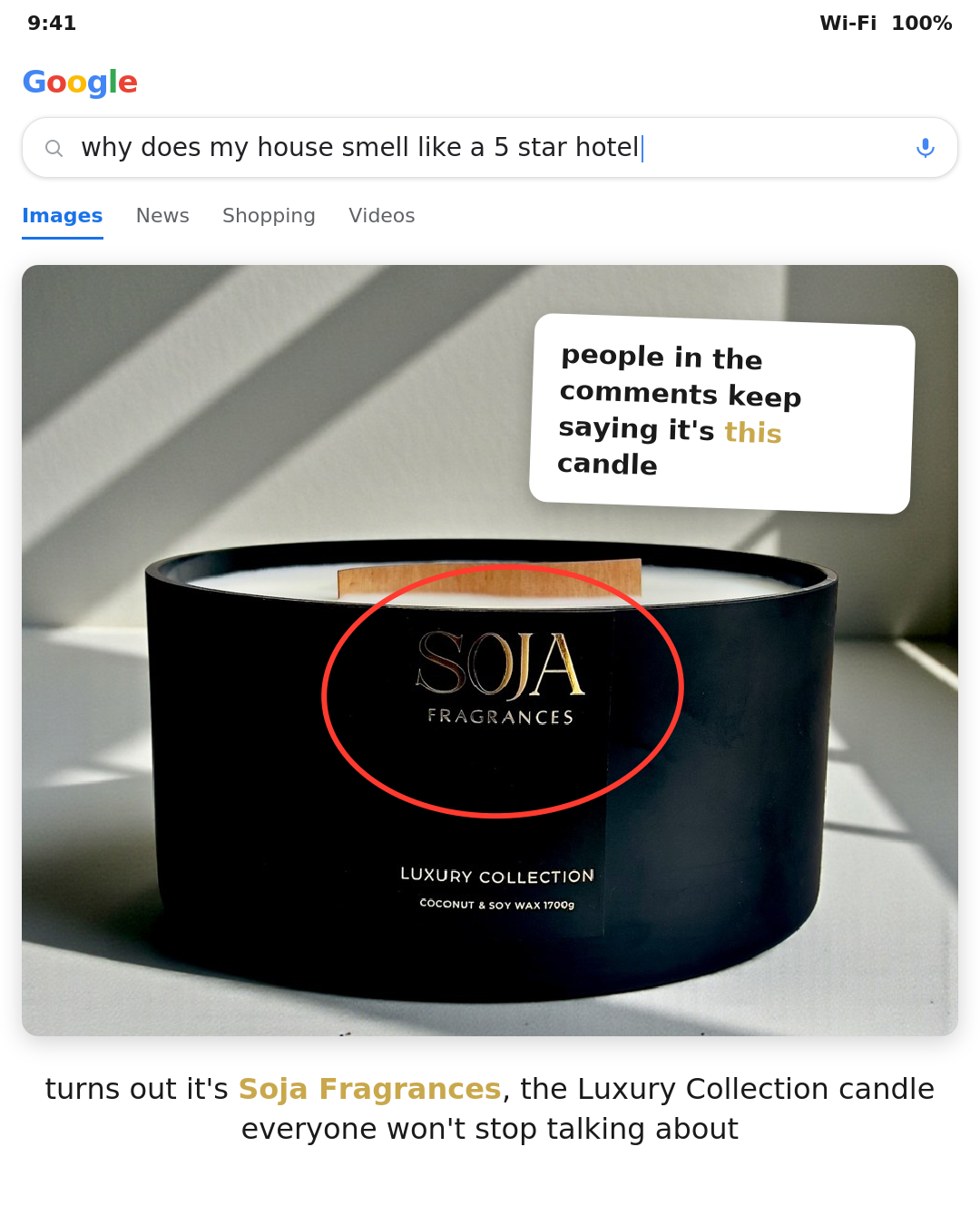 SOJA Fragrances Facebook ad from Jun 15, 2026