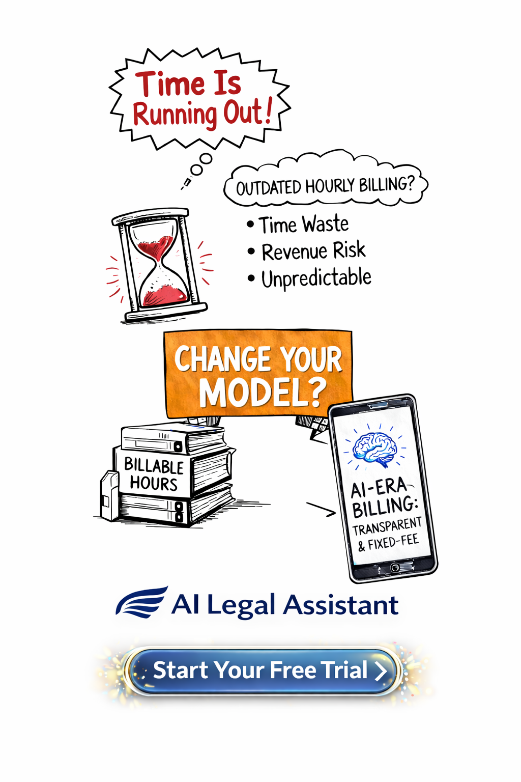 AI Legal Assistant Facebook ad from Feb 23, 2026