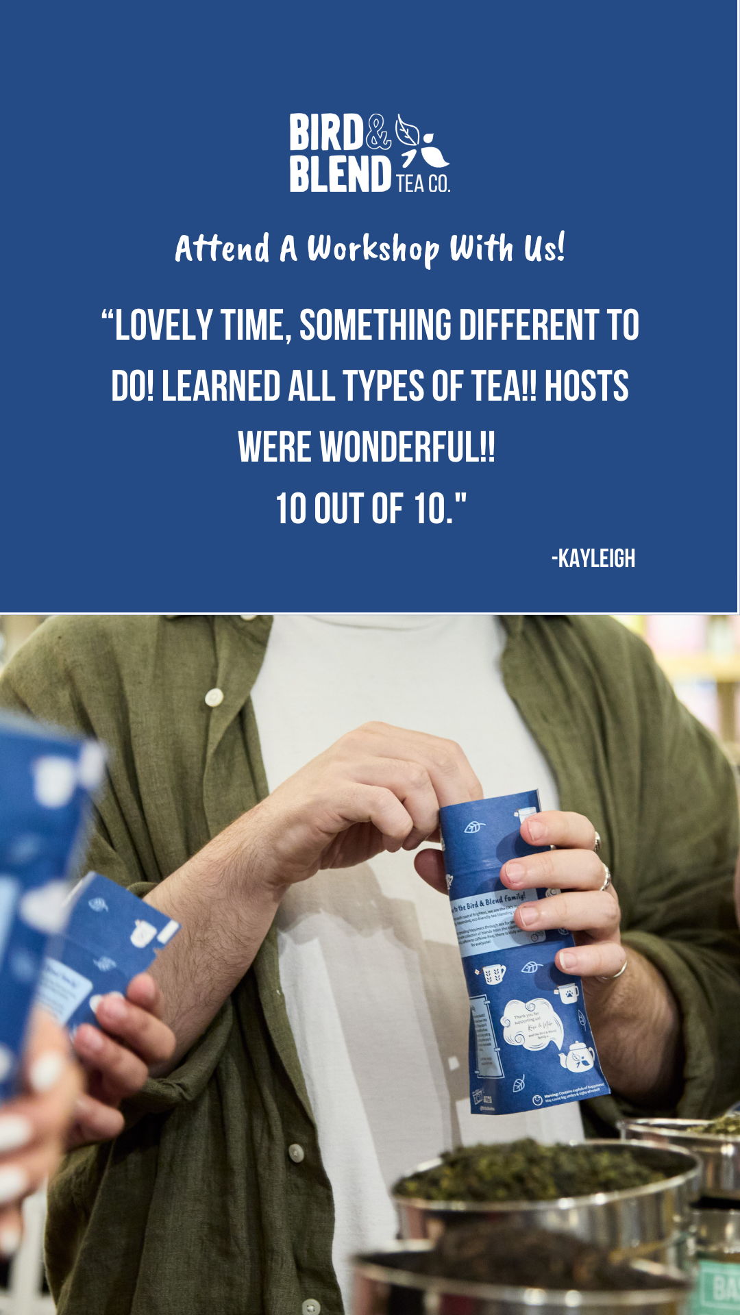 Bird & Blend Tea Co. Facebook ad