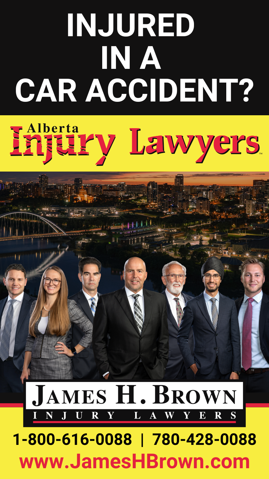 James H. Brown Injury Lawyers Facebook ad from May 5, 2026
