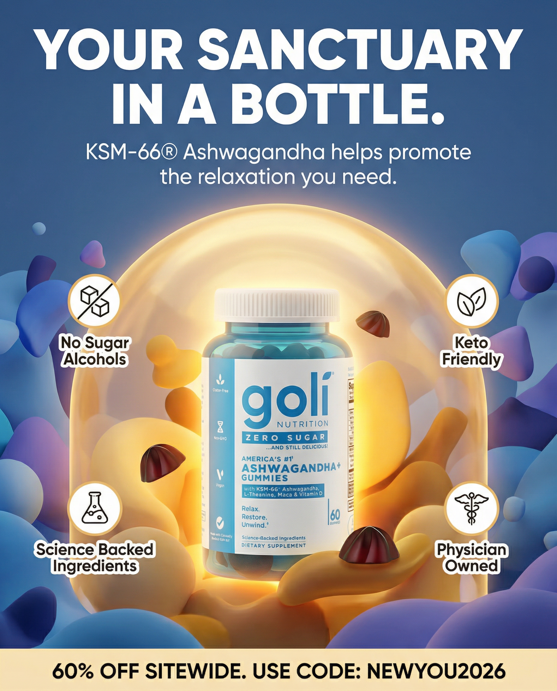 Goli Facebook ad: CODE: NEWYOU2026 - 60% OFF! Buy a Bundle Now! Free Shipping