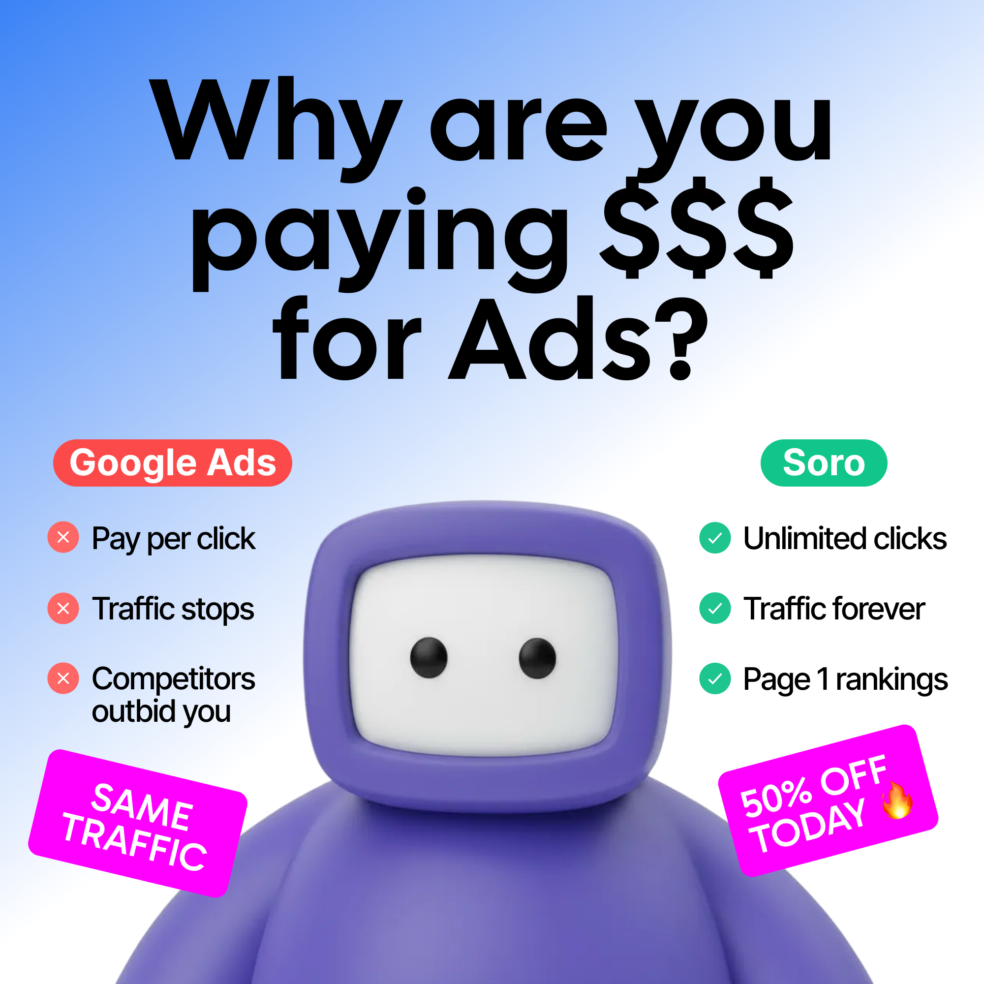 Soro SEO Facebook ad