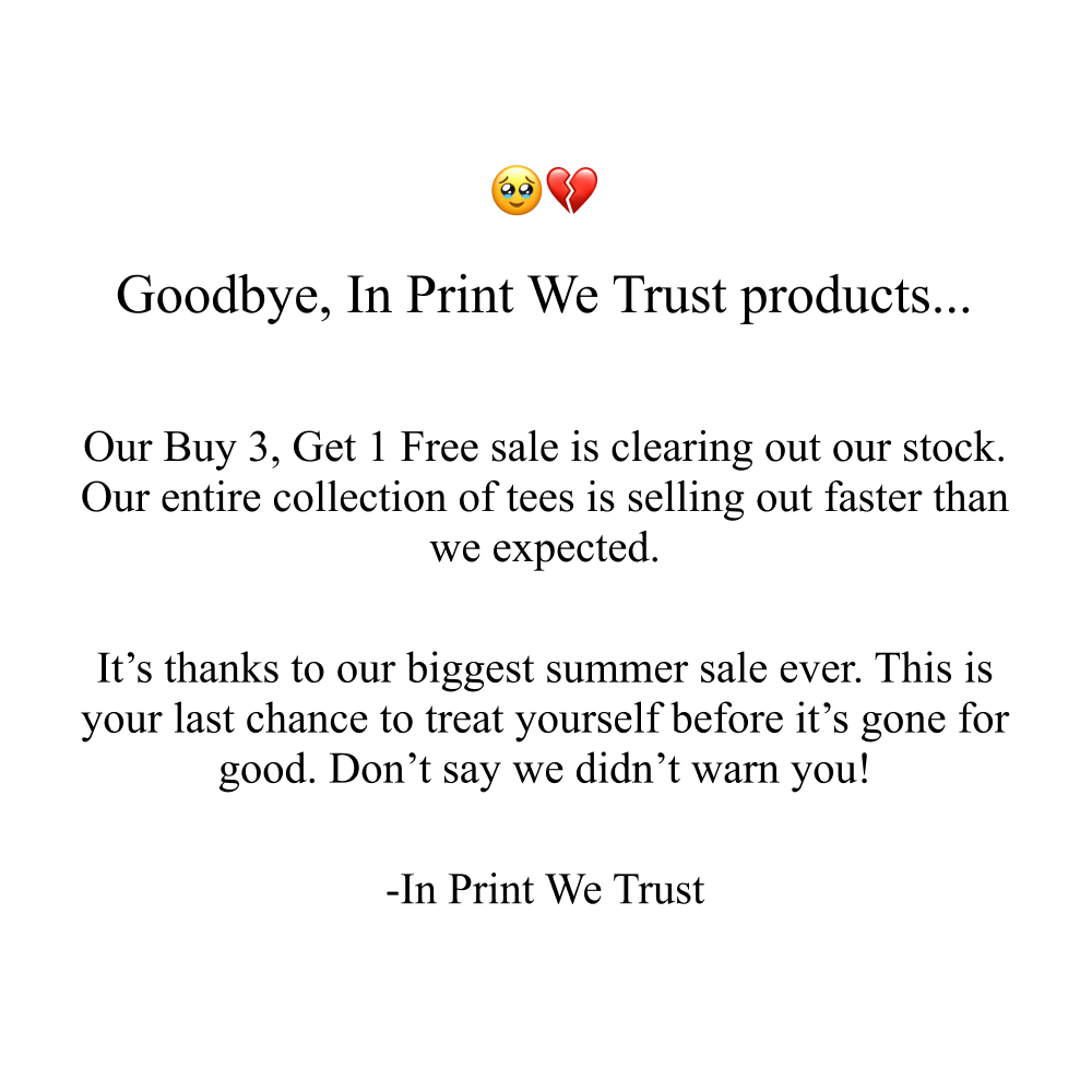 In Print We Trust Facebook ad
