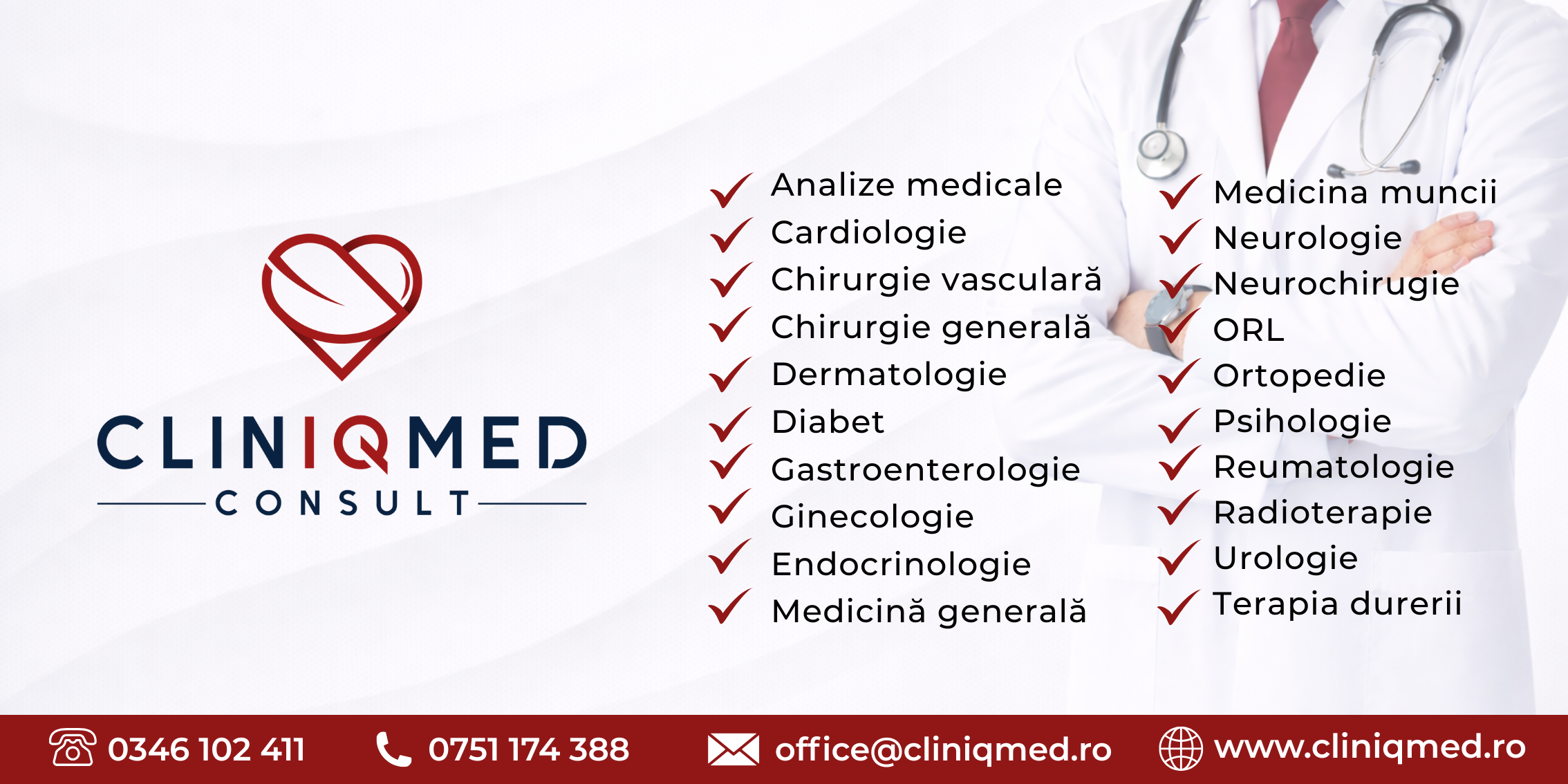 Cliniqmed Consult Facebook ad: Clinica medicala