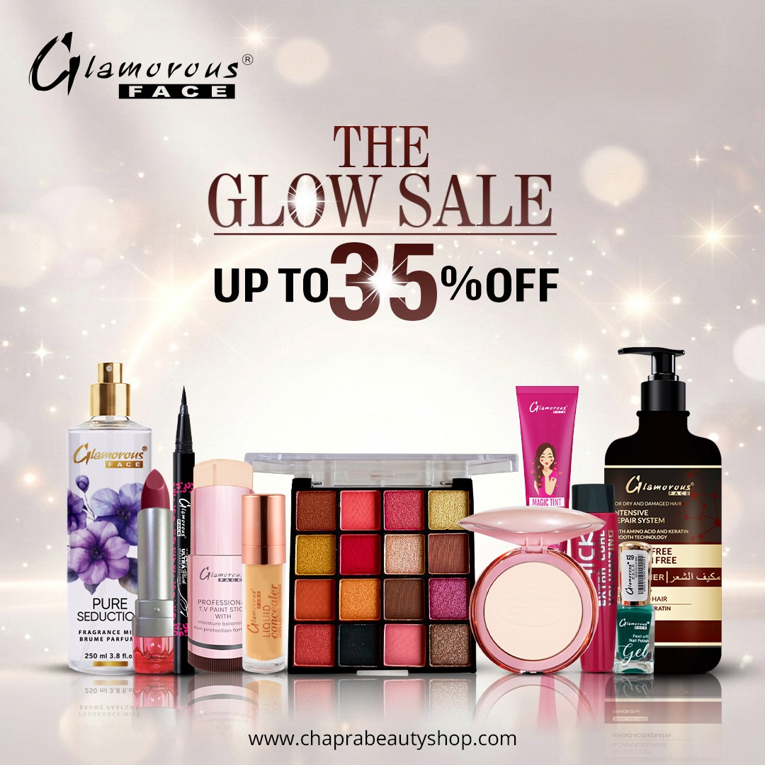 Glamorous Face Cosmetics Facebook ad: UPTO 35% OFF