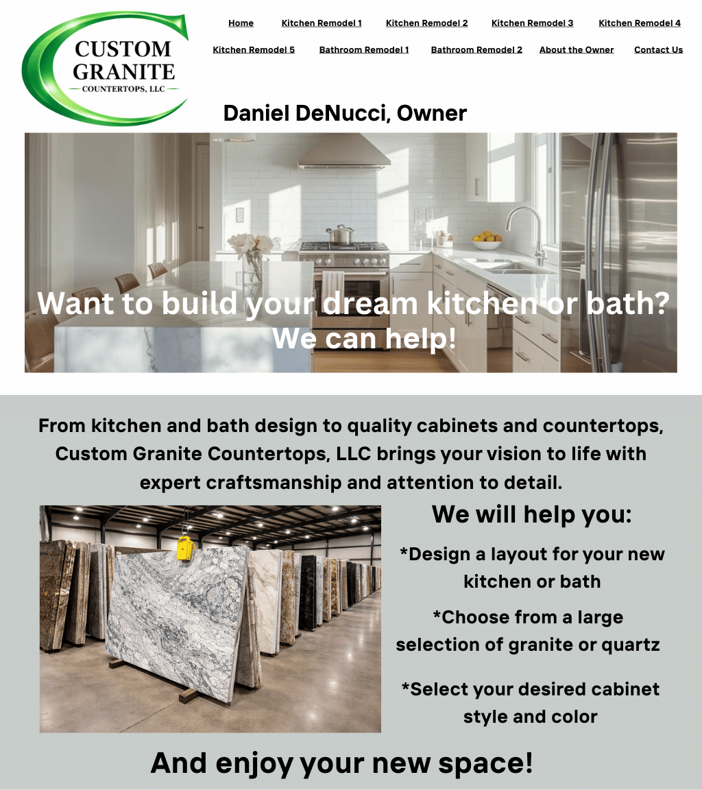 Custom Granite Countertops, LLC Facebook ad