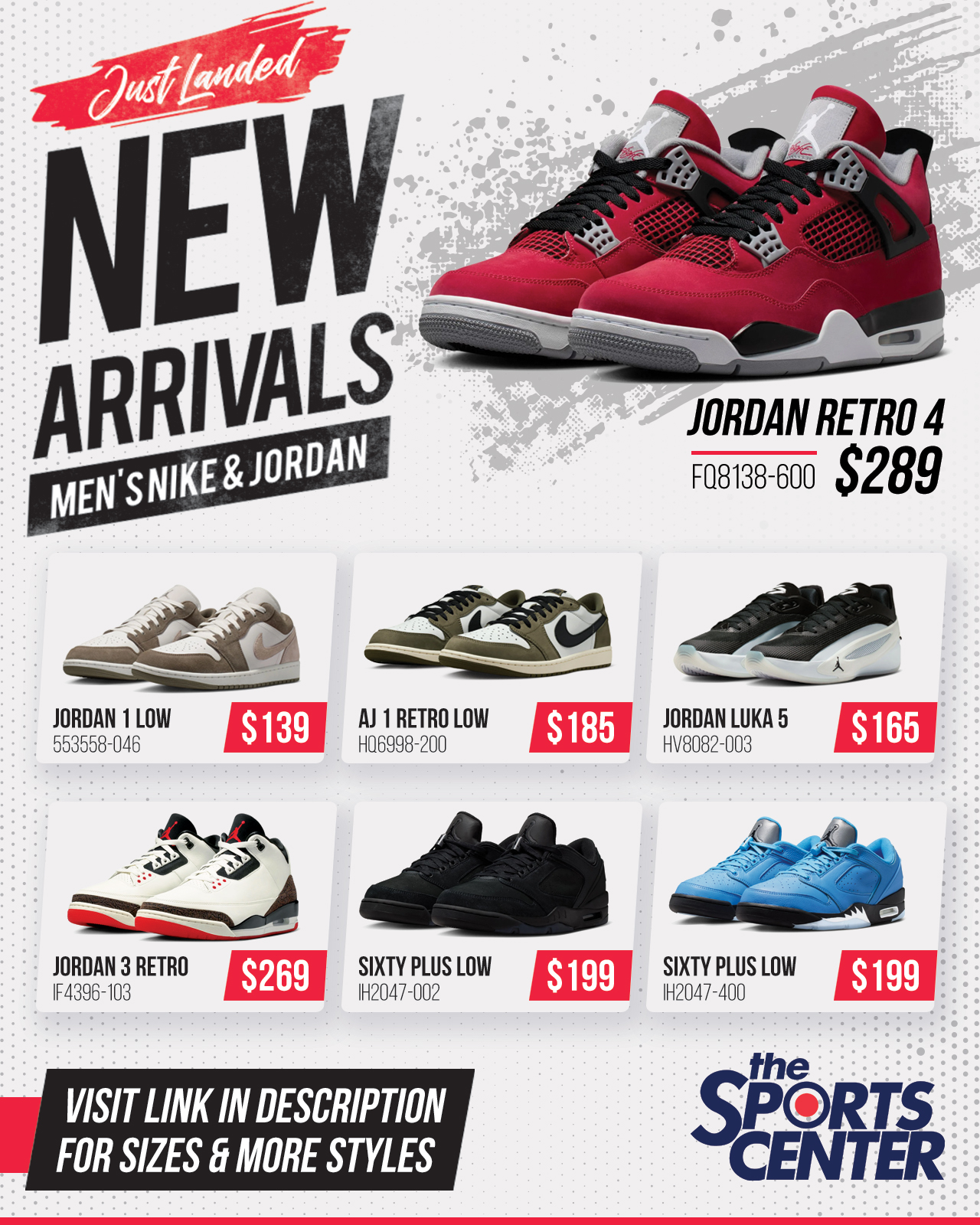 The Sports Center Facebook ad: Jordan Footwear for Men