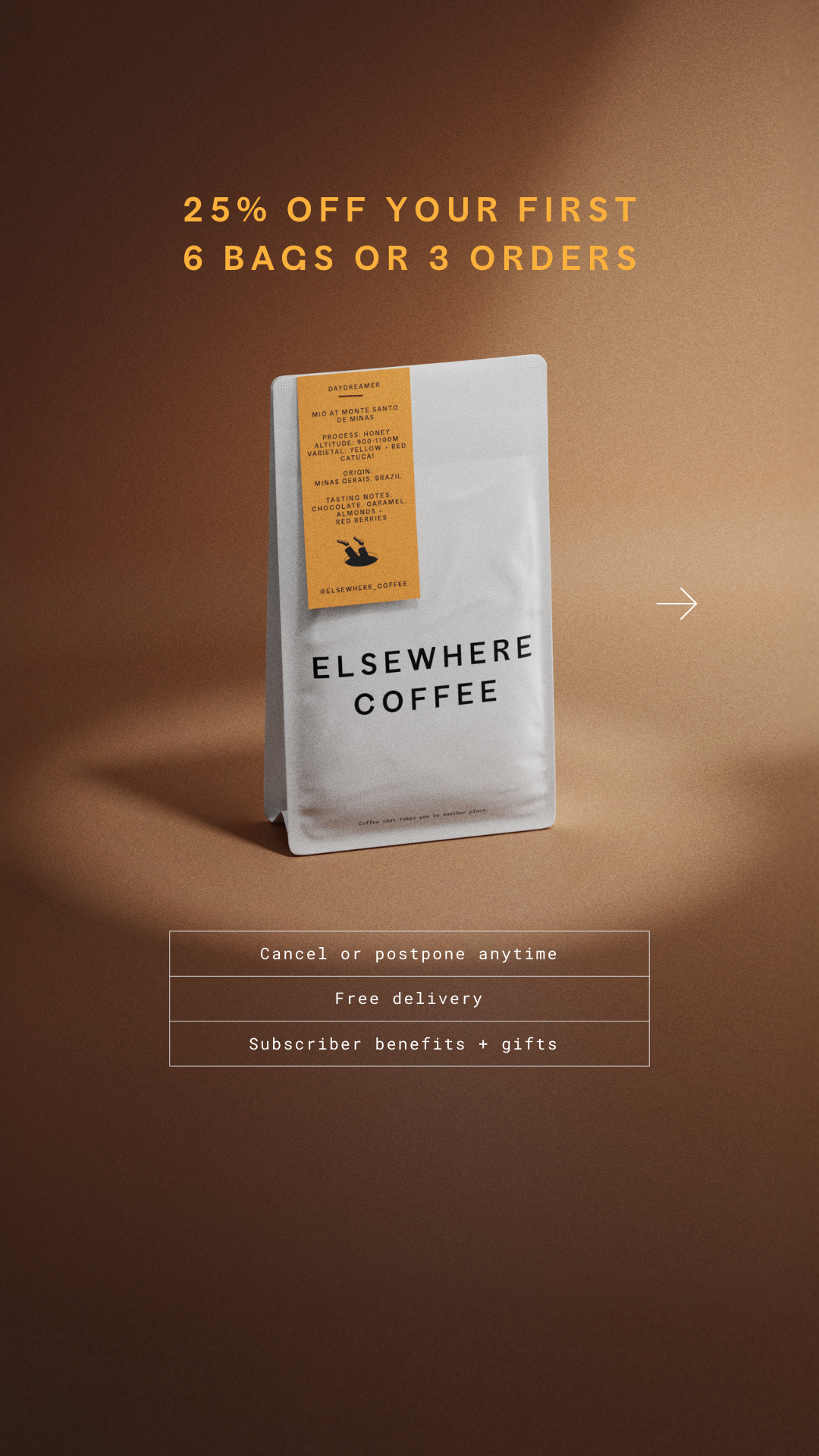 Elsewhere Coffee Roasters Facebook ad