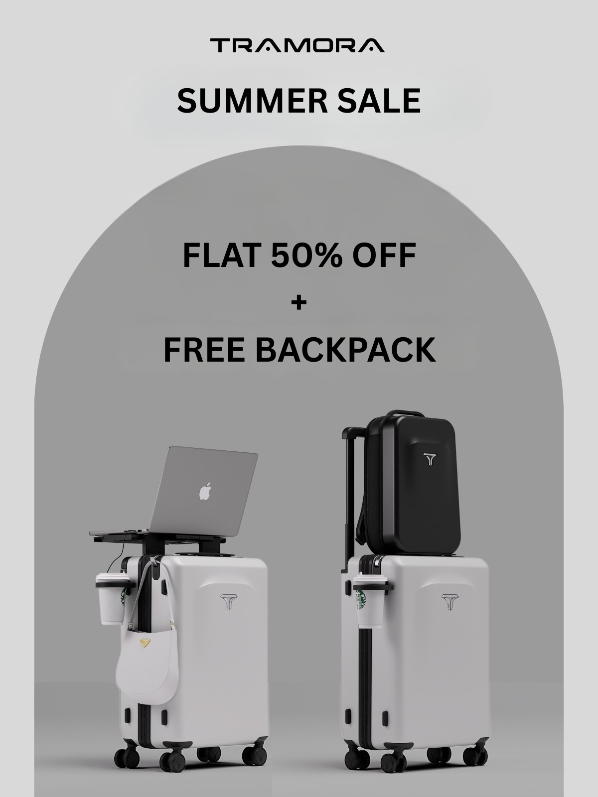 Tramora India Facebook ad: Get 50% OFF + FREE Backpack
