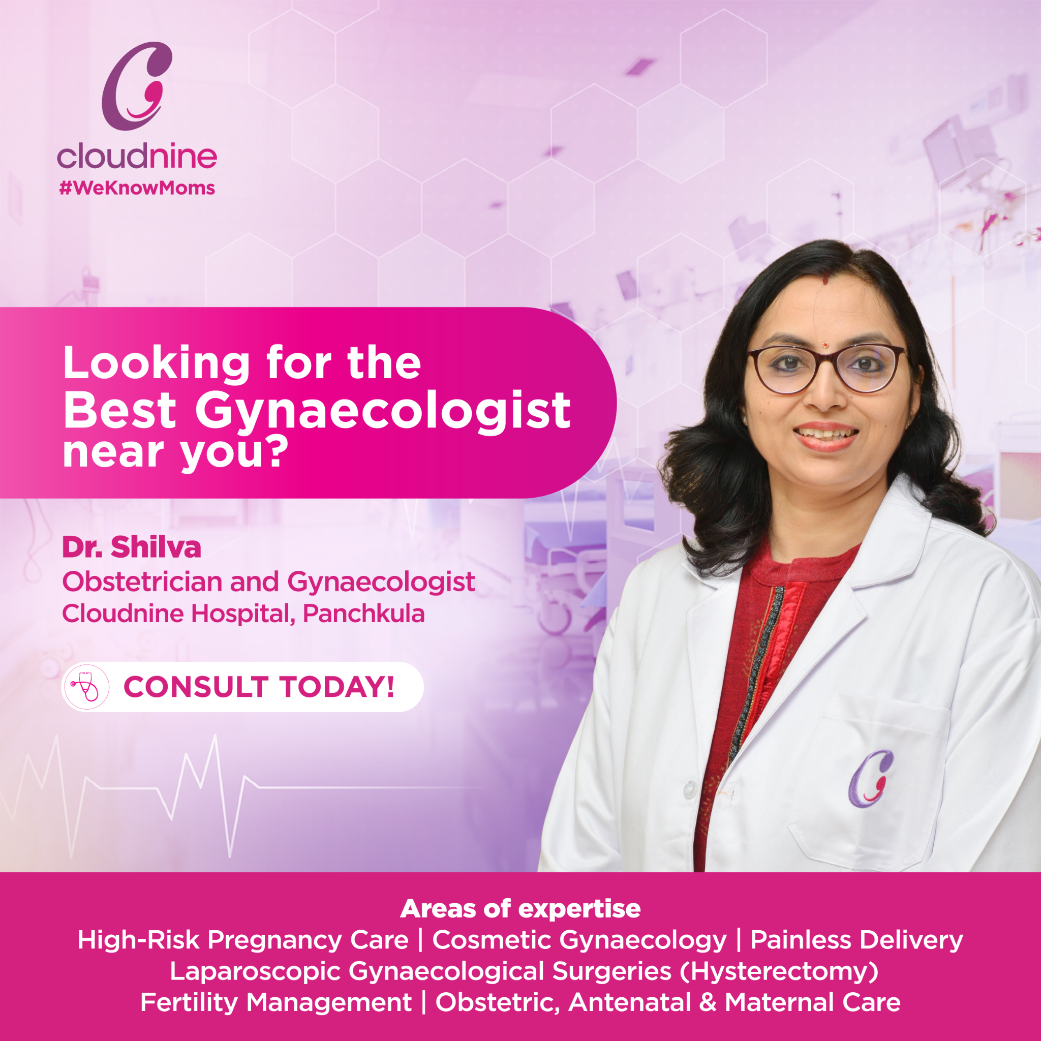 Cloudnine Hospital - Panchkula Facebook ad: Because Every Woman Deserves the Right Care