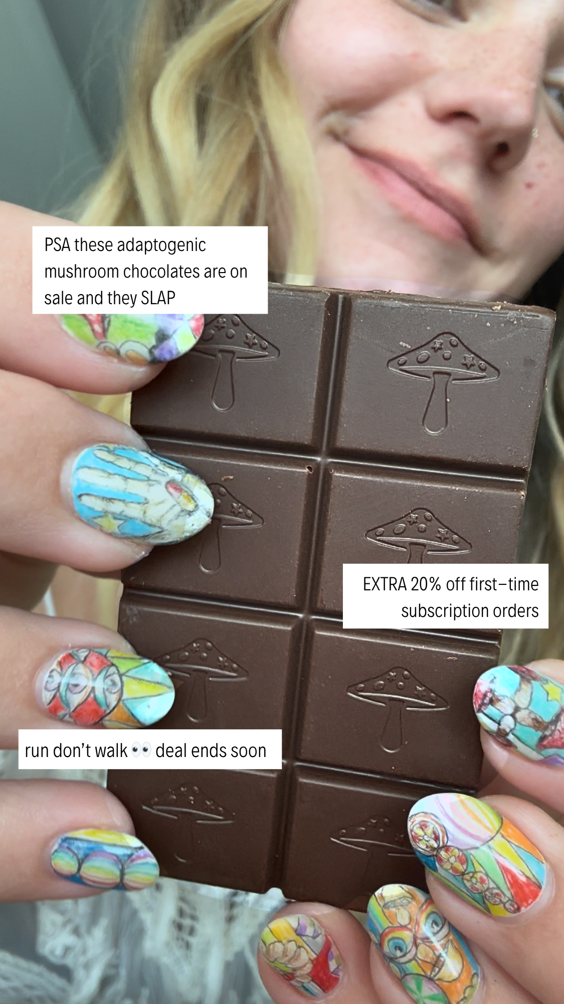 Alice Mushrooms Facebook ad