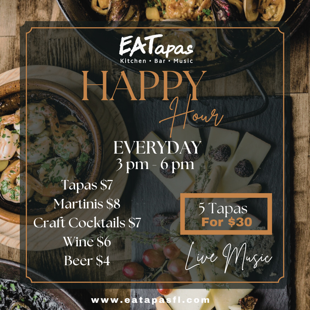Eatapas Facebook ad: Best HAPPY HOUR in town!