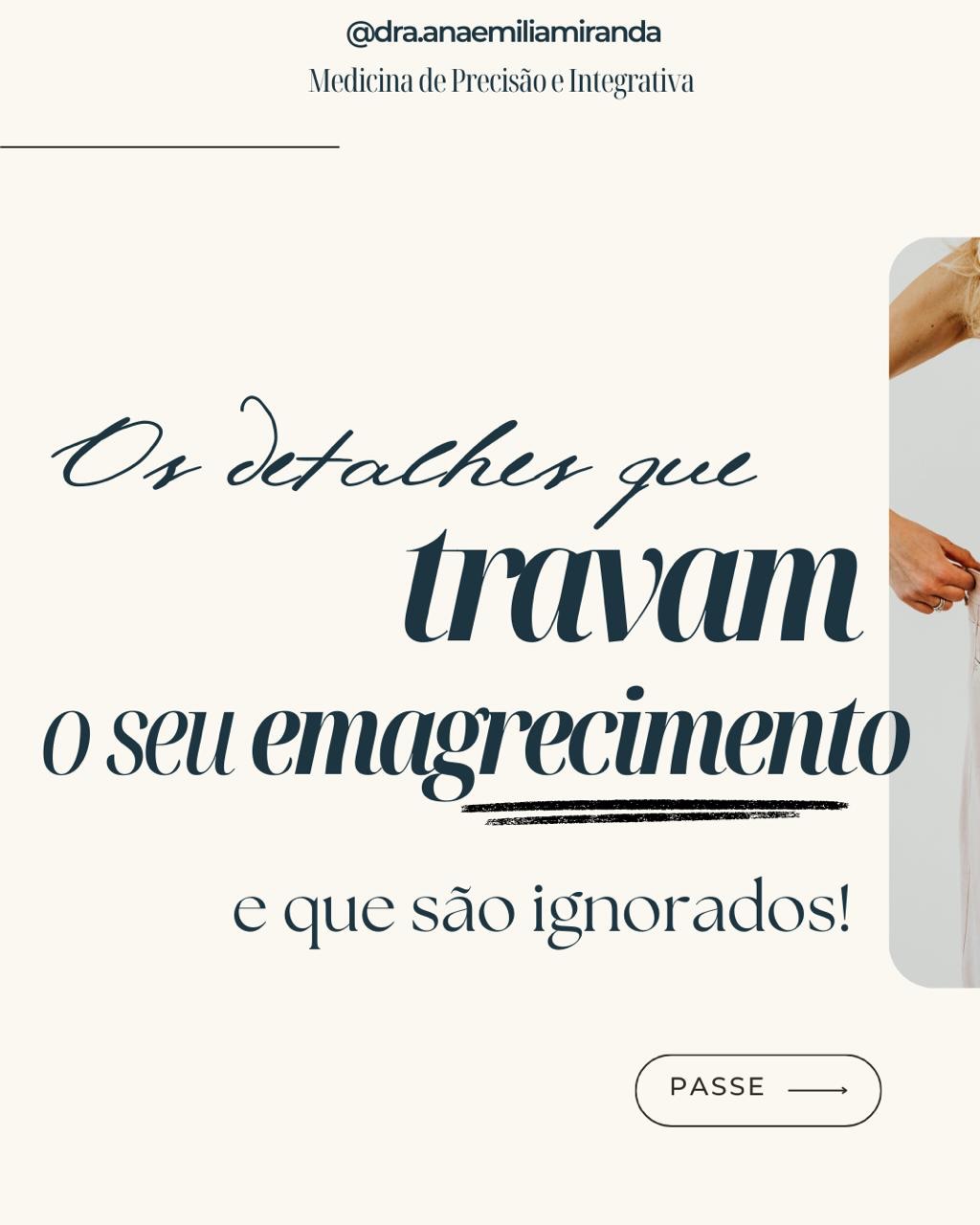 Dra. Ana Emilia Miranda Facebook ad: Emagrecer não trava por falta de esforço.