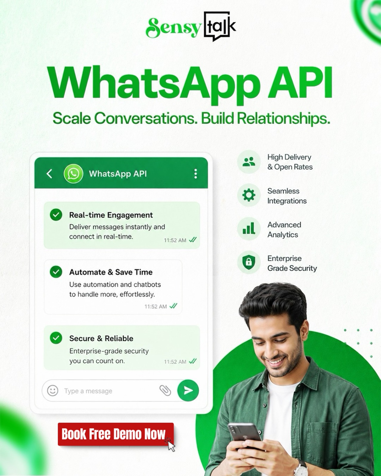 SensyTalk Facebook ad: Automate Your WhatsApp Sales