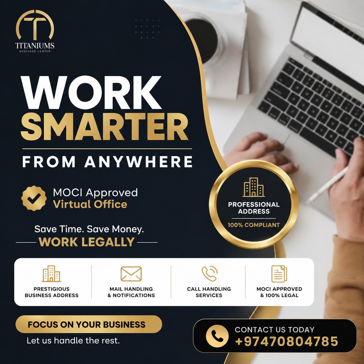 Keerti Tariq Facebook ad: Virtual offices are available